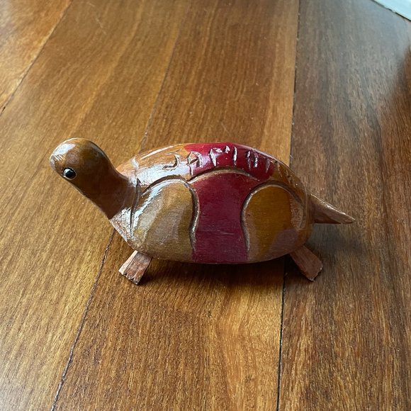 Hand crafted Wood Jamaica Turtle Souvenir - Picture 2 of 6